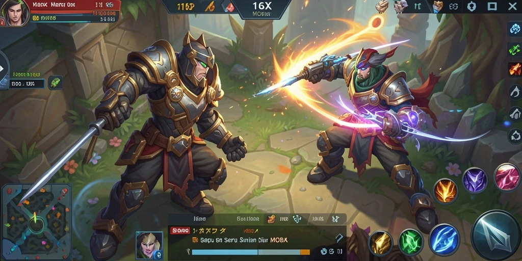 Tampilan gameplay seru dalam 116X yang penuh aksi.