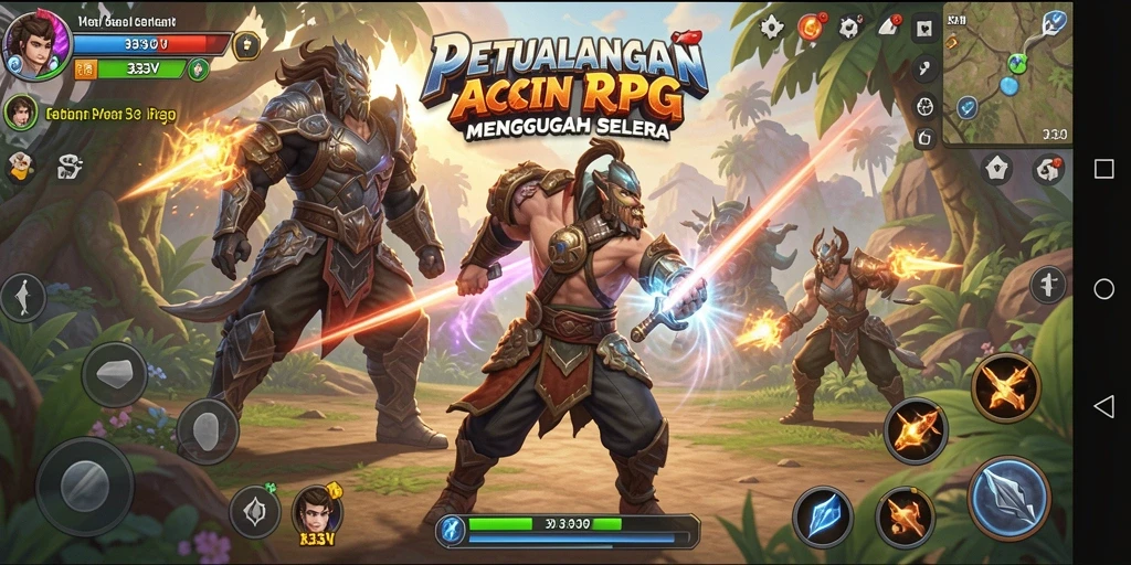 Gameplay ARPG menarik dengan aksi penuh petualangan.