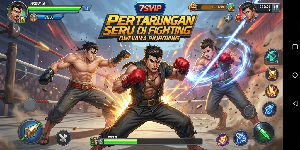 Tampilan gameplay 7SVIP menampilkan pertarungan seru antara karakter dengan grafik memukau.