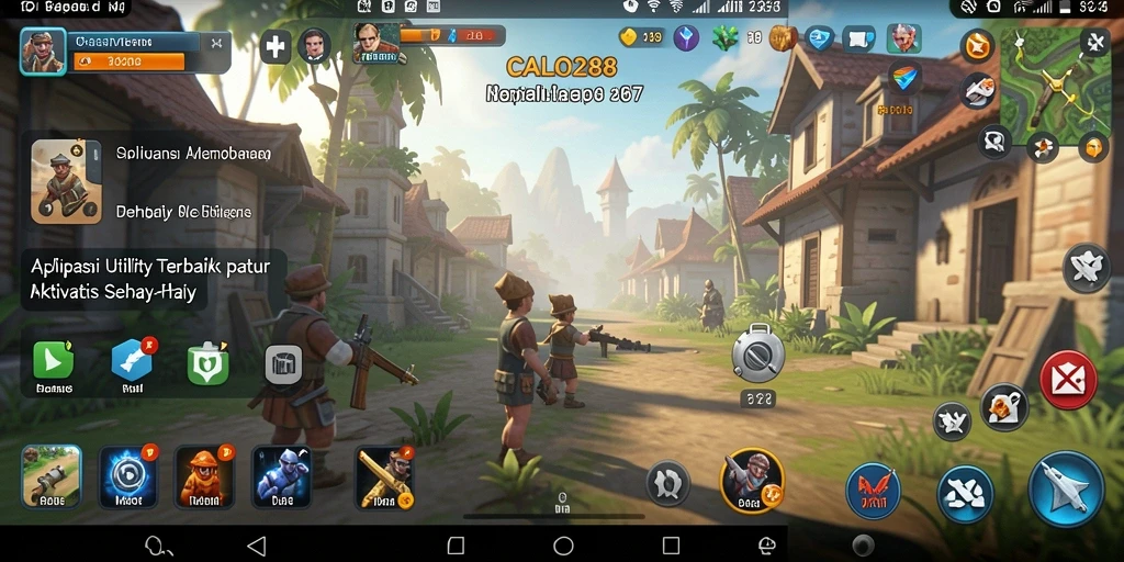 Tampilan utama screenshot aplikasi CALO288 yang menampilkan fitur utility.