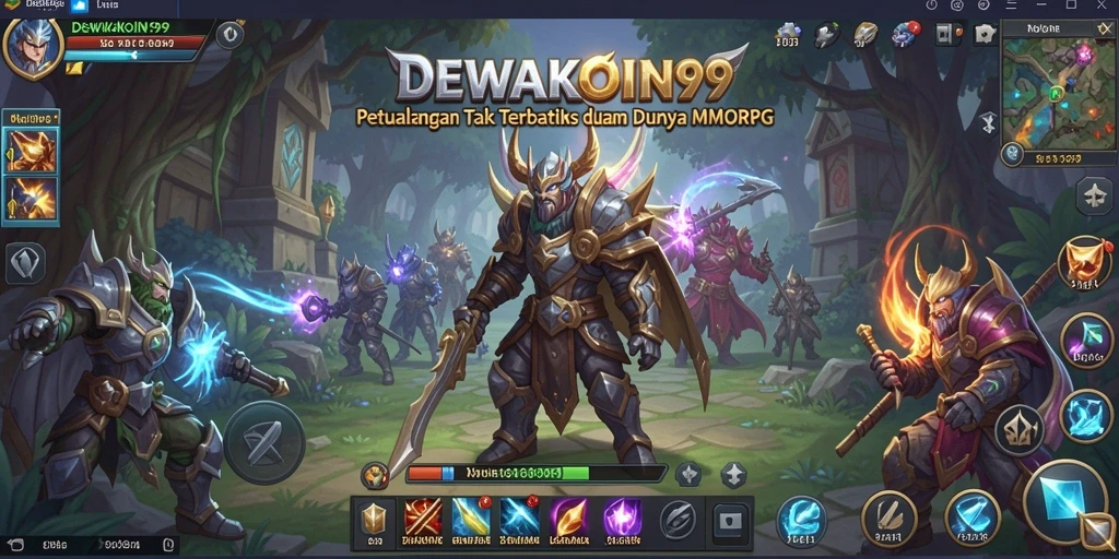 Gameplay DEWAKOIN99 yang seru dan penuh aksi dalam dunia MMORPG.
