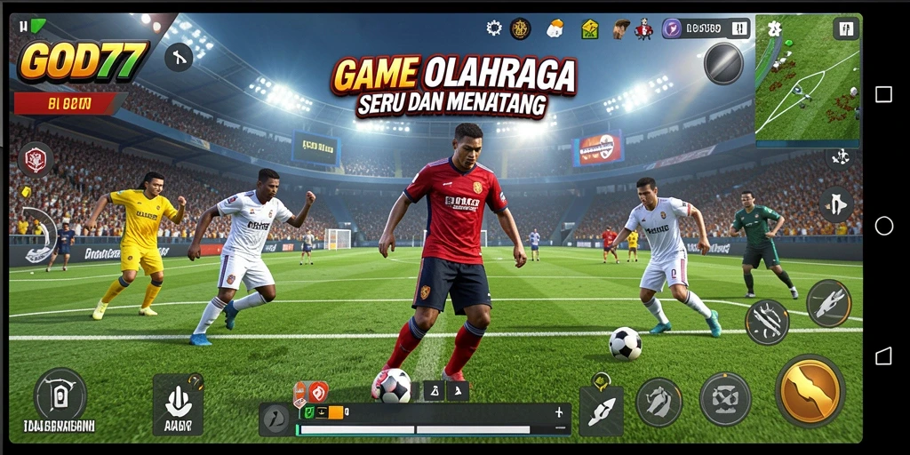 Tampilan gameplay seru dalam game olahraga GOD77.