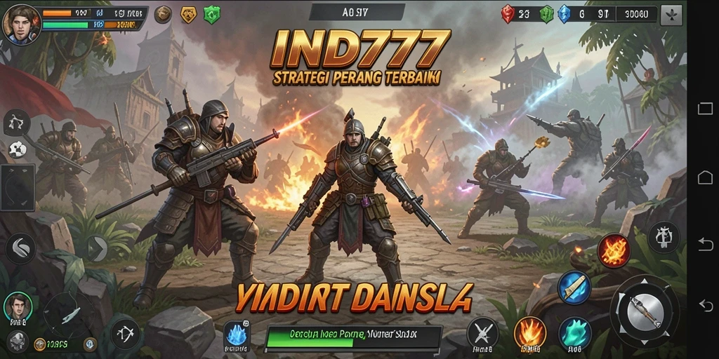 Tampilan gameplay IND777 yang penuh warna dan dinamis dalam aksi pertempuran SLG.