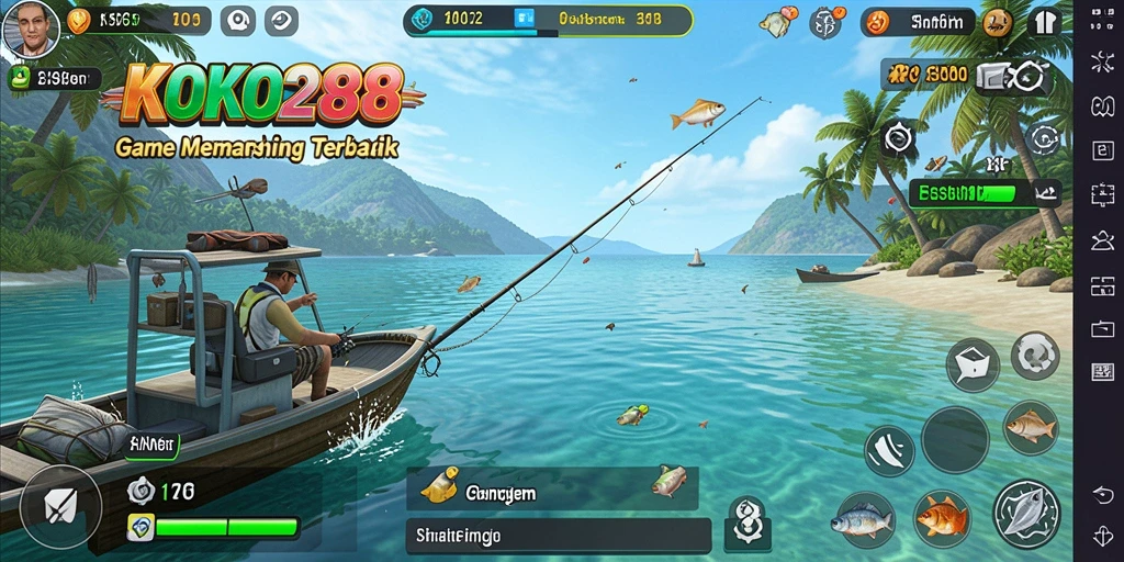 Tangkapan ikan yang menakjubkan di KOKO288 saat gameplay Fishing.