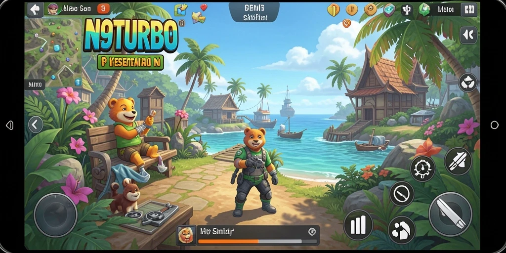 Gameplay seru dan menantang dalam N9TURBO.