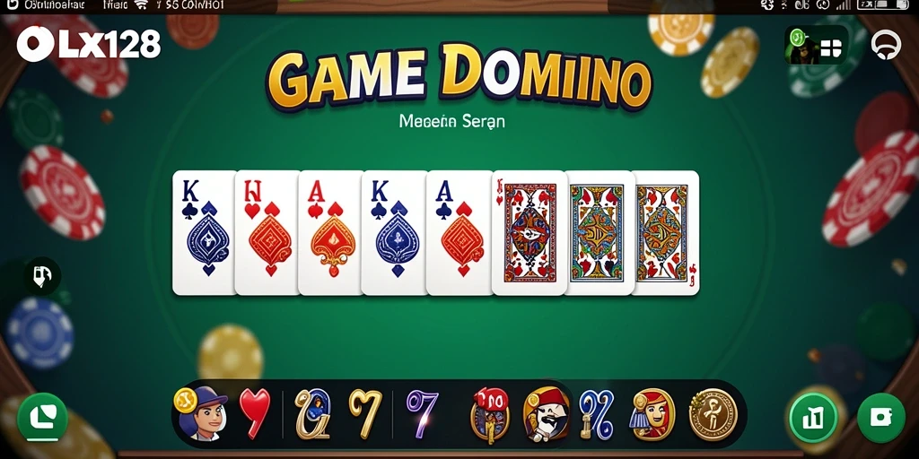 Tampak screenshot gameplay seru dalam aplikasi Domino.