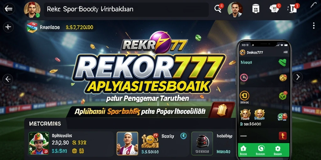 Tangkapan layar aplikasi REKOR777 menampilkan antarmuka taruhan olahraga yang menarik.